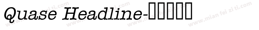 Quase Headline字体转换